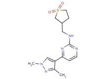 4-(1,3-dimethyl-1H-pyrazol-4-yl)-N-[(1,1-dioxidotetrahydro-3-thienyl)methyl]pyrimidin-2-amine
