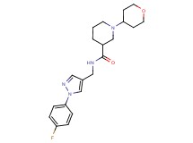 N-{[1-(4-fluorophenyl)-1H-pyrazol-4-yl]methyl}-1-(tetrahydro-2H-pyran-4-yl)-3-piperidinecarboxamide