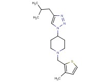 4-(4-isobutyl-1H-1,2,3-triazol-1-yl)-1-[(3-methyl-2-thienyl)methyl]piperidine