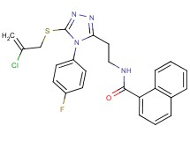 N-{2-[5-[(2-chloro-2-propen-1-yl)thio]-4-(4-fluorophenyl)-4H-1,2,4-triazol-3-yl]ethyl}-1-naphthamide