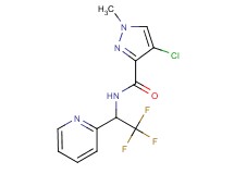 4-chloro-1-methyl-N-(2,2,2-trifluoro-1-pyridin-2-ylethyl)-1H-pyrazole-3-carboxamide