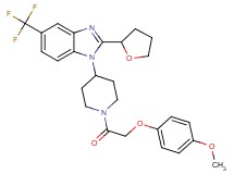 1-{1-[(4-methoxyphenoxy)acetyl]-4-piperidinyl}-2-(tetrahydro-2-furanyl)-5-(trifluoromethyl)-1H-benzimidazole