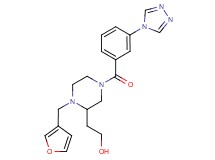 2-{1-(3-furylmethyl)-4-[3-(4H-1,2,4-triazol-4-yl)benzoyl]-2-piperazinyl}ethanol
