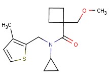 N-cyclopropyl-1-(methoxymethyl)-N-[(3-methyl-2-thienyl)methyl]cyclobutanecarboxamide