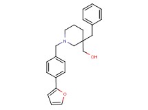 {3-benzyl-1-[4-(2-furyl)benzyl]-3-piperidinyl}methanol