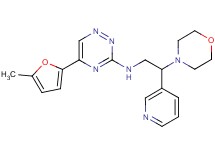 5-(5-methyl-2-furyl)-N-[2-(4-morpholinyl)-2-(3-pyridinyl)ethyl]-1,2,4-triazin-3-amine