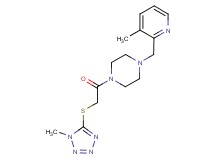 1-[(3-methyl-2-pyridinyl)methyl]-4-{[(1-methyl-1H-tetrazol-5-yl)thio]acetyl}piperazine