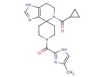 5-(cyclopropylcarbonyl)-1'-[(4-methyl-1H-imidazol-2-yl)carbonyl]-1,5,6,7-tetrahydrospiro[imidazo[4,5-c]pyridine-4,4'-piperidine]