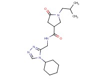 N-[(4-cyclohexyl-4H-1,2,4-triazol-3-yl)methyl]-1-isobutyl-5-oxopyrrolidine-3-carboxamide
