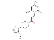 1-{3-[4-(4-ethyl-1H-pyrazol-5-yl)piperidin-1-yl]-3-oxopropyl}-4,6-dimethylpyrimidin-2(1H)-one