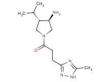 (3R*,4S*)-4-isopropyl-1-[3-(5-methyl-1H-1,2,4-triazol-3-yl)propanoyl]-3-pyrrolidinamine
