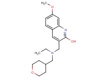 3-{[ethyl(tetrahydro-2H-pyran-4-ylmethyl)amino]methyl}-7-methoxy-2-quinolinol