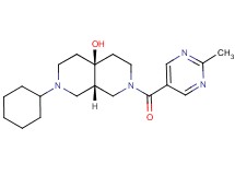 (4aS*,8aS*)-2-cyclohexyl-7-[(2-methylpyrimidin-5-yl)carbonyl]octahydro-2,7-naphthyridin-4a(2H)-ol