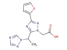 {3-(2-furyl)-5-[1-(1H-1,2,4-triazol-1-yl)ethyl]-1H-1,2,4-triazol-1-yl}acetic acid