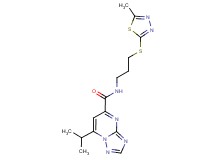 7-isopropyl-N-{3-[(5-methyl-1,3,4-thiadiazol-2-yl)thio]propyl}[1,2,4]triazolo[1,5-a]pyrimidine-5-carboxamide