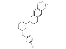 2-{1-[(5-chloro-2-thienyl)methyl]-3-piperidinyl}-6,7-dimethoxy-1,2,3,4-tetrahydroisoquinoline