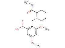 3,5-dimethoxy-2-({2-[(methylamino)carbonyl]piperidin-1-yl}methyl)benzoic acid