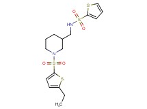 N-({1-[(5-ethyl-2-thienyl)sulfonyl]-3-piperidinyl}methyl)-2-thiophenesulfonamide