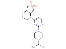 (4aR*,7aS*)-1-[2-(4-isopropylpiperazin-1-yl)pyrimidin-4-yl]octahydrothieno[3,4-b]pyrazine 6,6-dioxide