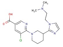 5-chloro-6-(3-{1-[2-(dimethylamino)ethyl]-1H-imidazol-2-yl}piperidin-1-yl)nicotinic acid