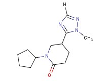 1-cyclopentyl-5-(1-methyl-1H-1,2,4-triazol-5-yl)piperidin-2-one