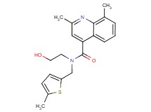 N-(2-hydroxyethyl)-2,8-dimethyl-N-[(5-methyl-2-thienyl)methyl]-4-quinolinecarboxamide