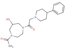 1-acetyl-4-[(4-phenyl-1-piperidinyl)acetyl]-1,4-diazepan-6-ol