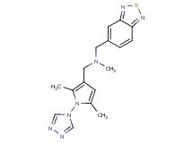 (2,1,3-benzothiadiazol-5-ylmethyl){[2,5-dimethyl-1-(4H-1,2,4-triazol-4-yl)-1H-pyrrol-3-yl]methyl}methylamine