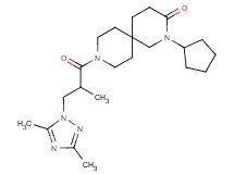 2-cyclopentyl-9-[3-(3,5-dimethyl-1H-1,2,4-triazol-1-yl)-2-methylpropanoyl]-2,9-diazaspiro[5.5]undecan-3-one