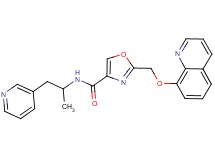 N-[1-methyl-2-(3-pyridinyl)ethyl]-2-[(8-quinolinyloxy)methyl]-1,3-oxazole-4-carboxamide