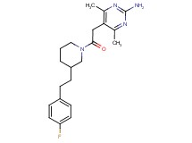 5-(2-{3-[2-(4-fluorophenyl)ethyl]-1-piperidinyl}-2-oxoethyl)-4,6-dimethyl-2-pyrimidinamine