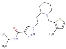 N-isopropyl-1-(2-{1-[(3-methyl-2-thienyl)methyl]-2-piperidinyl}ethyl)-1H-1,2,3-triazole-4-carboxamide