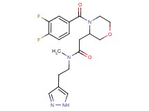 2-[4-(3,4-difluorobenzoyl)-3-morpholinyl]-N-methyl-N-[2-(1H-pyrazol-4-yl)ethyl]acetamide