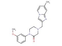 1-(3-methoxyphenyl)-4-[(7-methylimidazo[1,2-a]pyridin-2-yl)methyl]-2-piperazinone