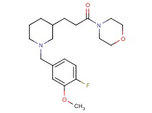 4-{3-[1-(4-fluoro-3-methoxybenzyl)-3-piperidinyl]propanoyl}morpholine
