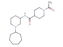1-acetyl-N-(1-cycloheptyl-3-piperidinyl)-4-piperidinecarboxamide