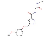 5-[(3-methoxyphenoxy)methyl]-N-[2-(methylamino)-2-oxoethyl]-1H-pyrazole-3-carboxamide