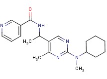 N-(1-{2-[cyclohexyl(methyl)amino]-4-methyl-5-pyrimidinyl}ethyl)nicotinamide
