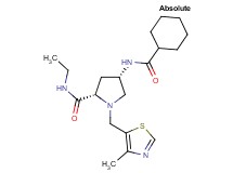 (4S)-4-[(cyclohexylcarbonyl)amino]-N-ethyl-1-[(4-methyl-1,3-thiazol-5-yl)methyl]-L-prolinamide