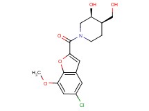 (3S*,4R*)-1-[(5-chloro-7-methoxy-1-benzofuran-2-yl)carbonyl]-4-(hydroxymethyl)-3-piperidinol