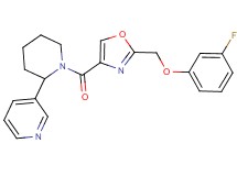3-[1-({2-[(3-fluorophenoxy)methyl]-1,3-oxazol-4-yl}carbonyl)-2-piperidinyl]pyridine