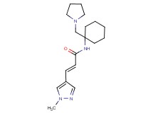 (2E)-3-(1-methyl-1H-pyrazol-4-yl)-N-[1-(pyrrolidin-1-ylmethyl)cyclohexyl]acrylamide