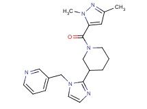 3-[(2-{1-[(1,3-dimethyl-1H-pyrazol-5-yl)carbonyl]-3-piperidinyl}-1H-imidazol-1-yl)methyl]pyridine