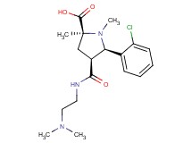(2S*,4S*,5R*)-5-(2-chlorophenyl)-4-({[2-(dimethylamino)ethyl]amino}carbonyl)-1,2-dimethylpyrrolidine-2-carboxylic acid