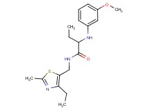 N-[(4-ethyl-2-methyl-1,3-thiazol-5-yl)methyl]-2-[(3-methoxyphenyl)amino]butanamide