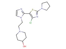 1-{2-[2-(4-chloro-2-pyrrolidin-1-yl-1,3-thiazol-5-yl)-1H-imidazol-1-yl]ethyl}piperidin-4-ol