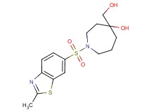 4-(hydroxymethyl)-1-[(2-methyl-1,3-benzothiazol-6-yl)sulfonyl]-4-azepanol