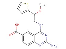 2-amino-4-{[2-methoxy-2-(2-thienyl)ethyl]amino}quinazoline-6-carboxylic acid