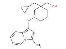 {3-(cyclopropylmethyl)-1-[(3-methylimidazo[1,5-a]pyridin-1-yl)methyl]piperidin-3-yl}methanol