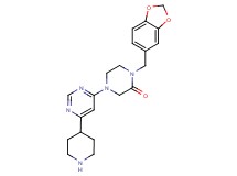 1-(1,3-benzodioxol-5-ylmethyl)-4-(6-piperidin-4-ylpyrimidin-4-yl)piperazin-2-one